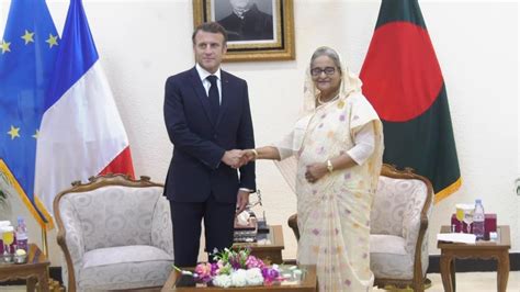 France, Bangladesh sign deal to provide loans, satellite technology during Macron’s visit to Dhaka